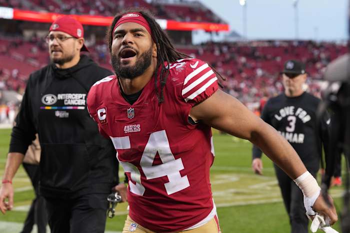 Fred Warner sin casco